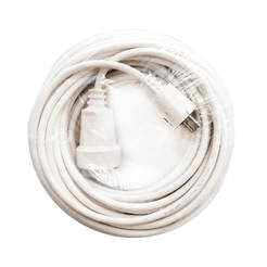 Бял кабел удължител 16A, 20 м