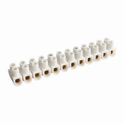 12-pole chandelier terminal for wires 16 sq.mm., white