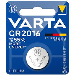 Battery CR 2016, lithium 1pc/blister VARTA