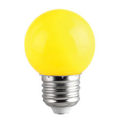 LED lamp COLORS - yellow 1W E27 G45 25000h VIVALUX
