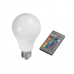 LED Лампа 7W E27 RGB+3000K IP44 димируема с дистанционно