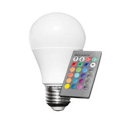 LED Лампа 9W 806lm E27 RGB+3000K IP44 димируема с дистанционно