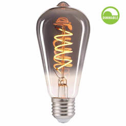 LED лампа 4W 100lm Е27 1800K димируема, Flick Smoke STS64 25000h филамент опушено VIVALUX