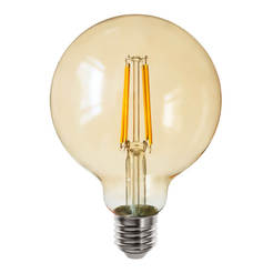 LED Lampe 6W 806lm E27 G80 2700K Filament bernsteinfarben LIGHTEX