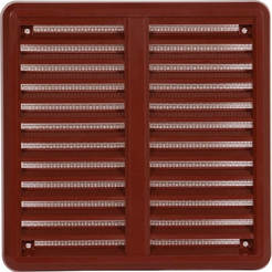 Вентилационна решетка VМ 175х175мм KS кафява HACO