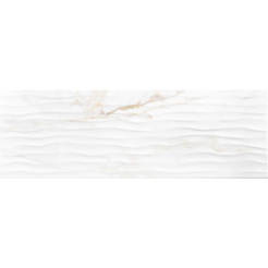 Фаянс Бриз Вълни 3466 R 24.4х74.4 см бял мрамор KAI