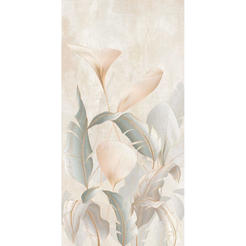 Гранитогрес Чементо цветя крем 6588 R 60х120см декор сатенен мат KAI