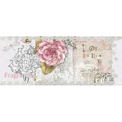 Decor tile Openwork Rose - 20 x 50 cm, light pink (1.1 sq.m / box)