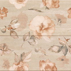 Bathroom tile decor Kalisto 50 x 50cm beige 5908 flowers KAI