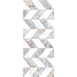 Decor Tile Elada Zig-Zag 20 x 50 cm, white 4178 (1.3 sq.m./carton)