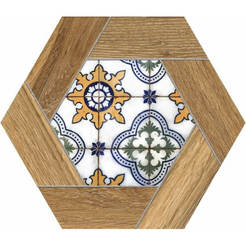 Hexagonal granite tiles patchwork Gador 23 x 27 cm (0.75 sq.m./carton)
