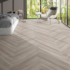 Feinsteinzeugfliesen Trend Wood Oak Grey Matt 20 x 120 cm, 0,7 cm rektifiziert (1,92 m²/Karton)