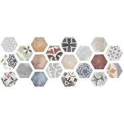 Hexagonal granite tile Hexa Marrakesh 23x27x0.8cm matte anti-slip (0.75 sq.m./carton)