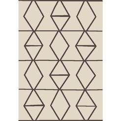 Carpet Goats 120 x 170 cm, color dark brown / ivory