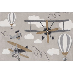 Carpet Vegas Kids airplanes beige 120 x 170cm half 1.2cm polypropylene