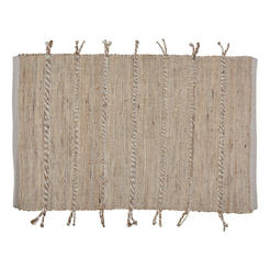 Jute rug 70x140cm beige with fringes, cotton A35940280