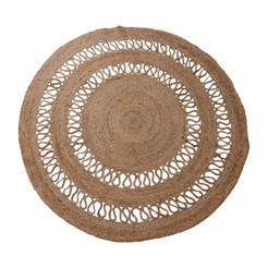 Jute rug f150cm round brown A35823450