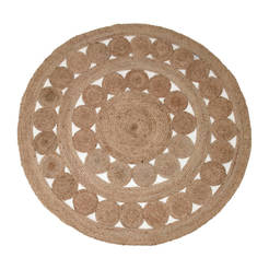 Jute rug f150cm round brown A35833110