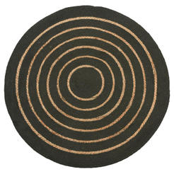 Carpet Jute cotton f90cm round green A35940000