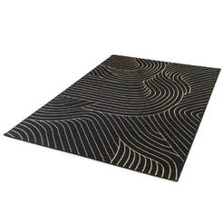 Teppich 200x290cm schwarz/beige Lalix