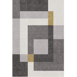 Teppich Himalaya 120x170cm Geometrie Grau Tony Bad