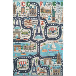 Teppich Tokyo Kinder 120x170cm Straßen blau Tony Bad