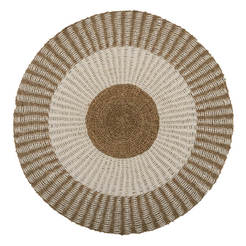 Teppich Kirki Ø200cm beige und weiß