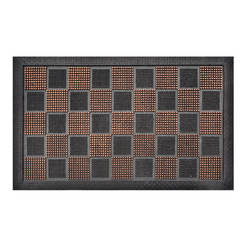 Entrance door mat mat 40 x 60 cm brown Picot