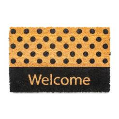 Entrance door mat mat coconut 40 x 60 cm Welcome Black & White