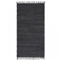 Пътека Абано плоско тъкан 60 х 200см тъмно сиво 98% памук 2% полиестер