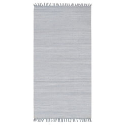 Пътека Абано плоско тъкан 60х200см сиво 98% памук 2% полиестер