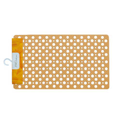 Rubber bath mat with suction cups 74 x 42 cm, beige