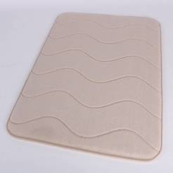 Bath mat 60 x 90 cm beige Memory