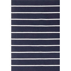 Riviera mat 100% cotton 50 x 80cm flat woven blue