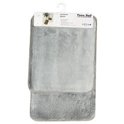 Bath mat Bunny rubberized back 2 parts 45x50/45x70 cm gray