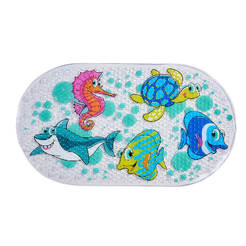 Bade-/Duschmatte FUN2 69x39cm Anti-Rutsch Weiß Seabed Tony Bad