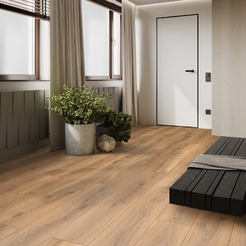 Feuchtigkeitsbeständiger Laminatboden mit V4-Fuge 8 mm 33/AC5 K795 Eiche Paroli (2,26 m²/Paket)