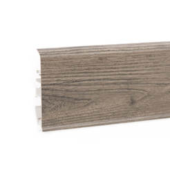 PVC floor skirting Evo - 70 mm, rock oak, 2.5 m