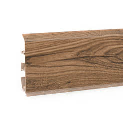 PVC floor skirting Evo - 70 mm, oak Leonardo, 2.5 m