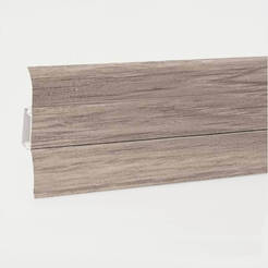 Laminate floor skirting with cable channels 62/216, Oak Light 2.5 m