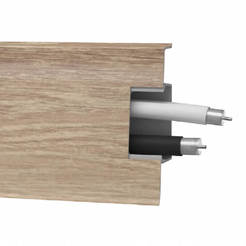 Floor skirting board for laminate flooring PVC MACK 60/132 Edmonton Oak 2.5m