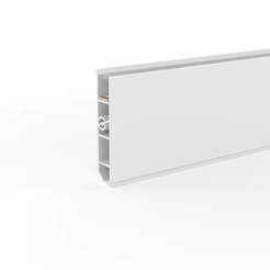 Skirting board for LED lighting, upper - outer part 2.5m PVC white Kubica LS80