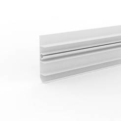 Base for skirting board for LED lighting Kubica LS80 white PVC 2.5m