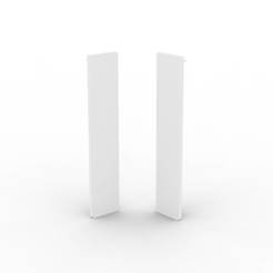 Plugs for PVC skirting for LED lighting - left and right Cubica LS80 white