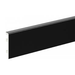 Перваз подов STL 9005 220х8х1.5см твърд полимер черен LOGODOM