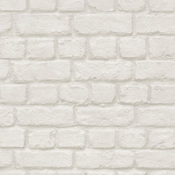 3D Тапет имитация на тухли, зид бяло Дуплекс