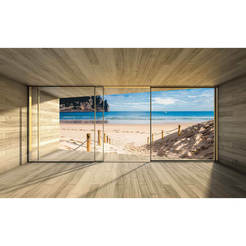 3D Фототапет за стена - Френски прозорец, морски пейзаж 368 x 254см