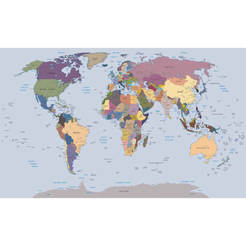 Фототапет за стена - Карта на света 368 x 254см
