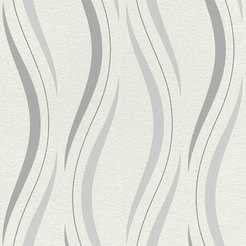 Тапет за стена Смени - флис релефен винил, сиви вълни и бяло
