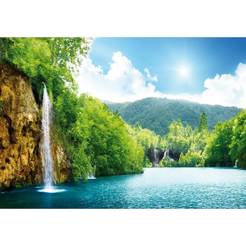 3D Wallpaper for wall landscape waterfall 368 x 254cm